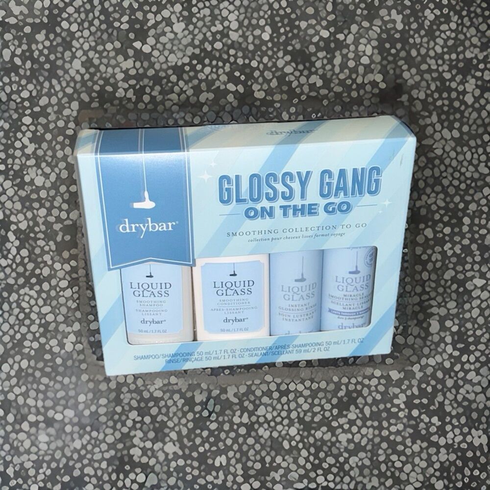 Drybar Glossy Gang On-the-Go Kit Liquid Glass Collection Travel Kit, New